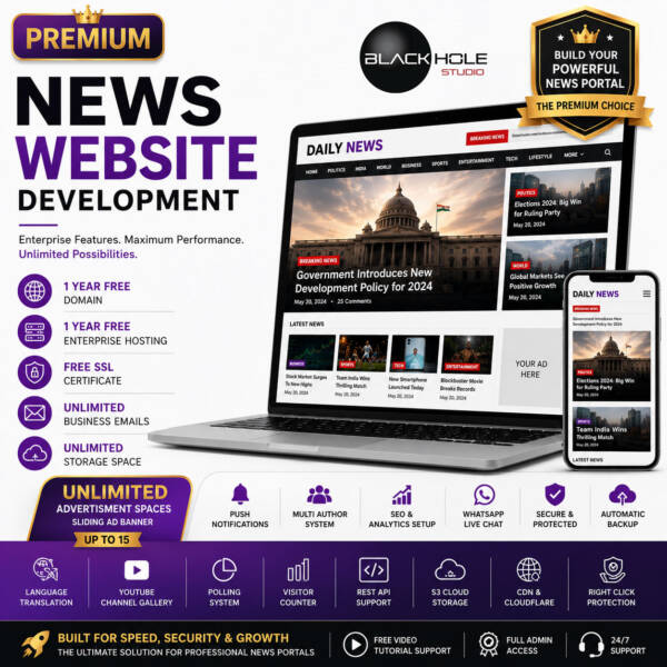 Premium News Website Development Package